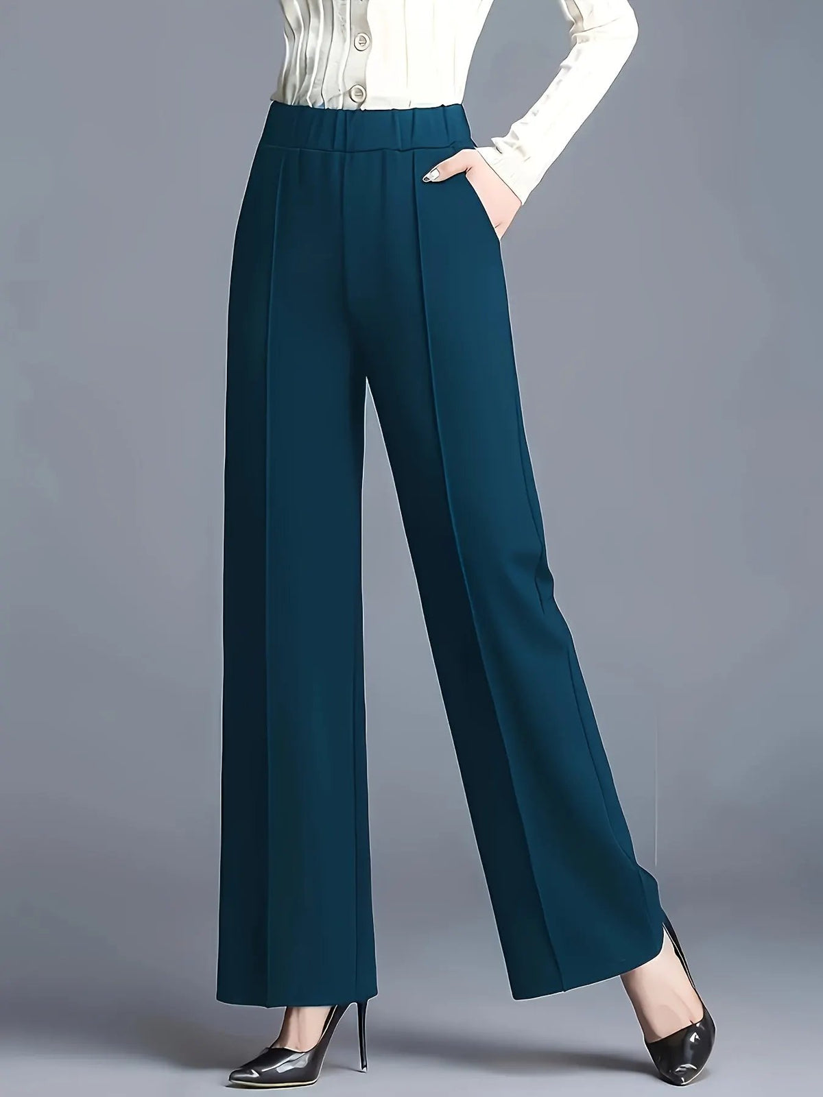 Claudia | High-Waisted Wide-Leg Pants by My Store