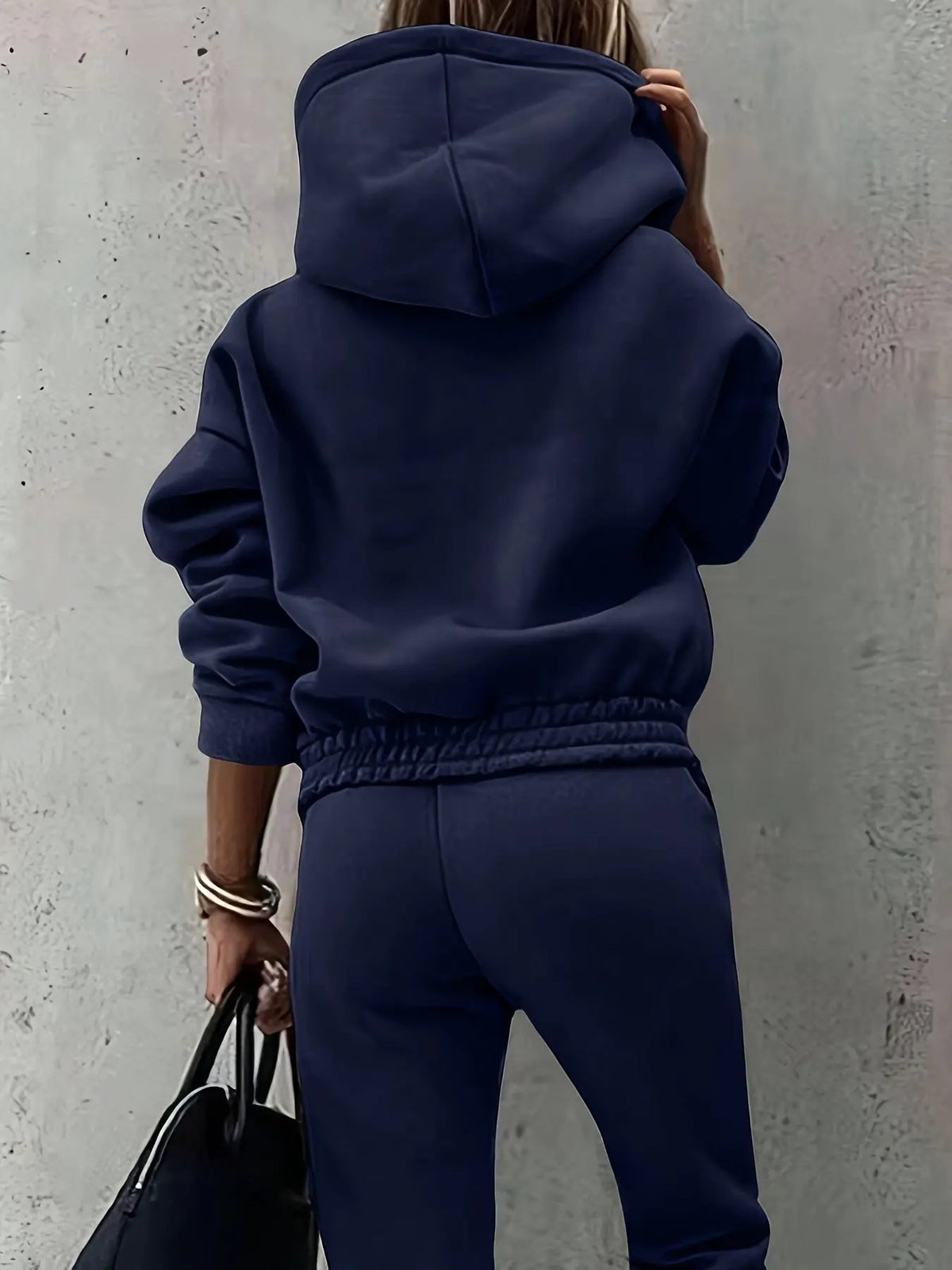 Women's Relaxed Matching Hooded Lounge Set-Women's Loungewear-Bellmaren-Red-S-My Store