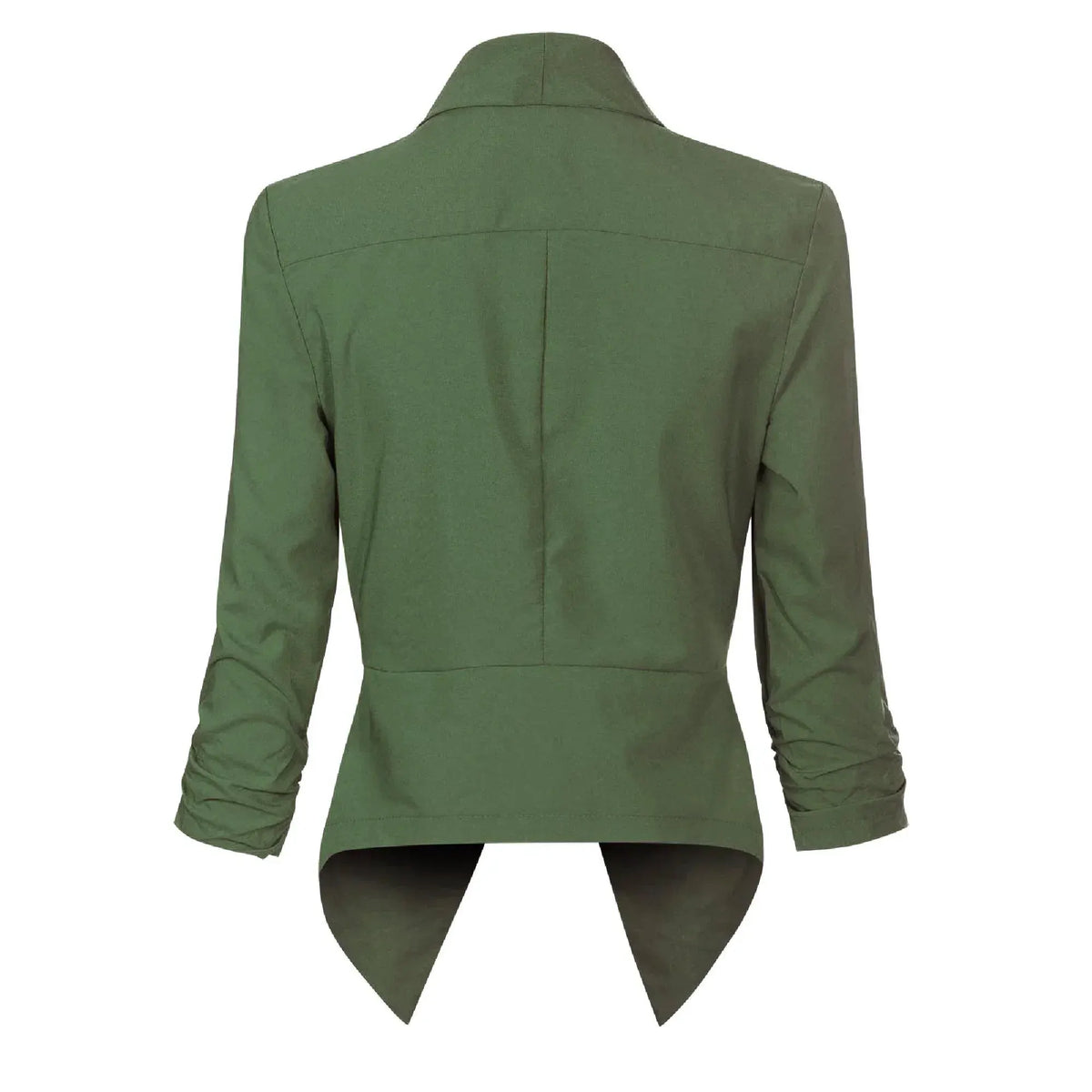 Women's Open-Front Draped Blazer With Gathered Sleeves by Bellmaren
