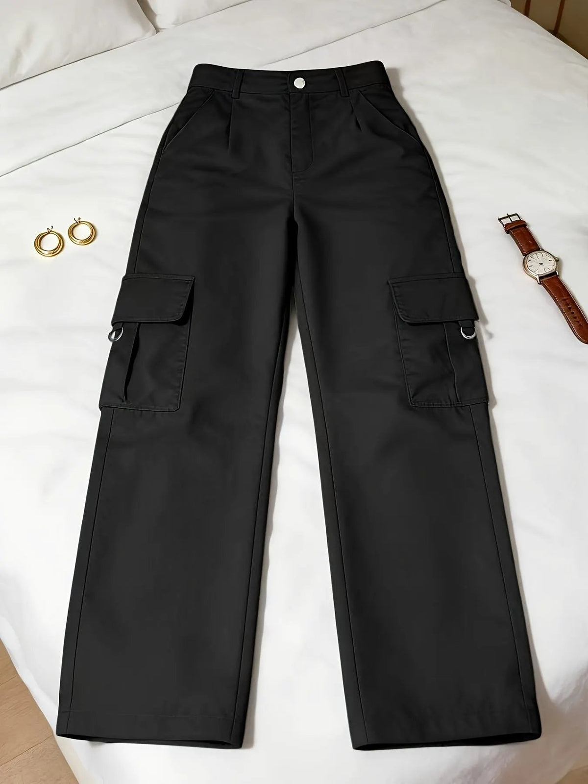 Bonnie | High-Waisted Wide-Leg Cargo Pants by My Store