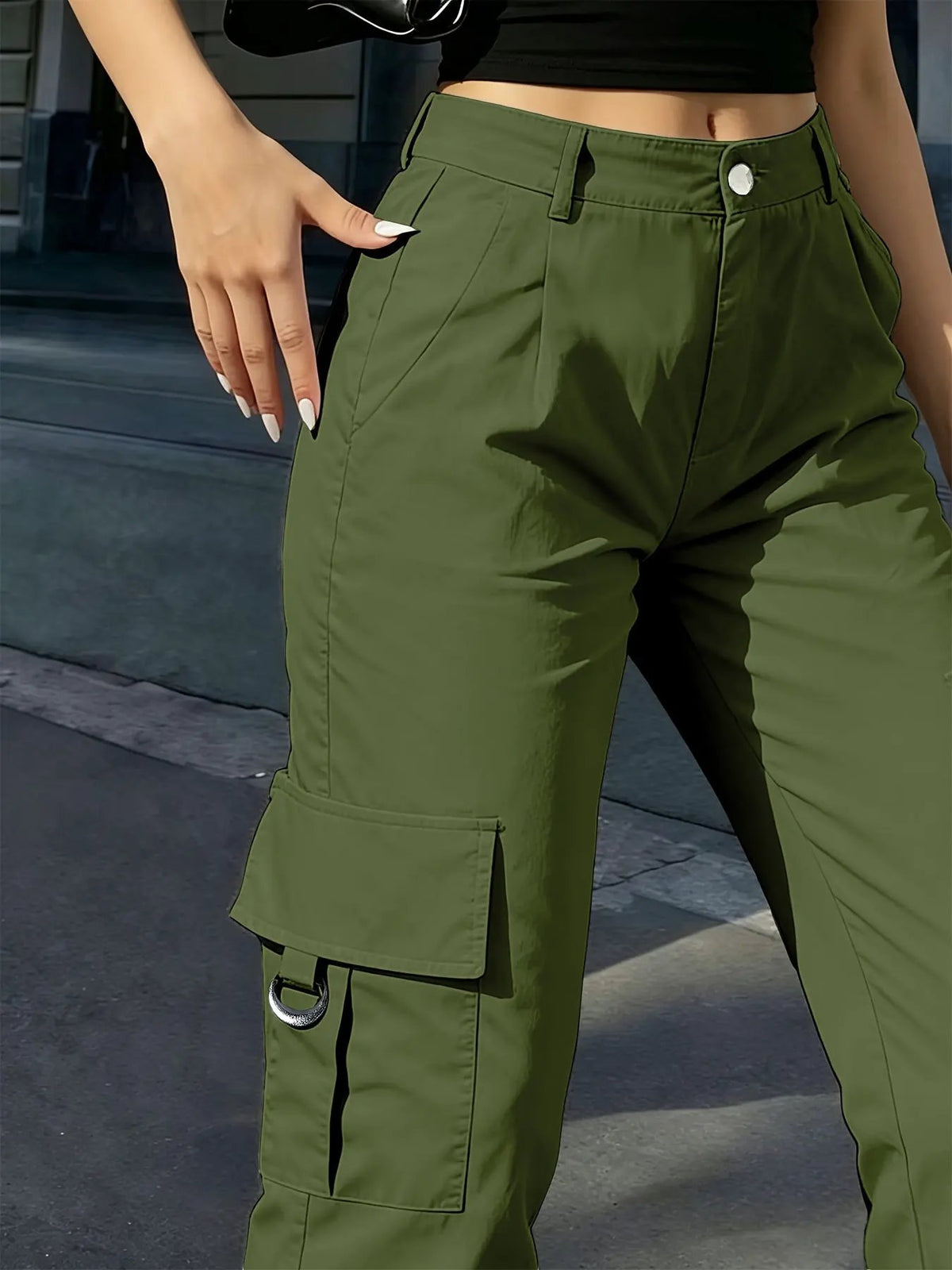 Bonnie | High-Waisted Wide-Leg Cargo Pants by My Store