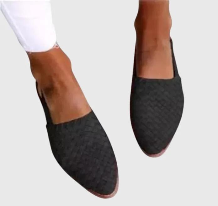 Women's Woven Pointed-Toe Flats - Slip-On Comfort by Bellmaren