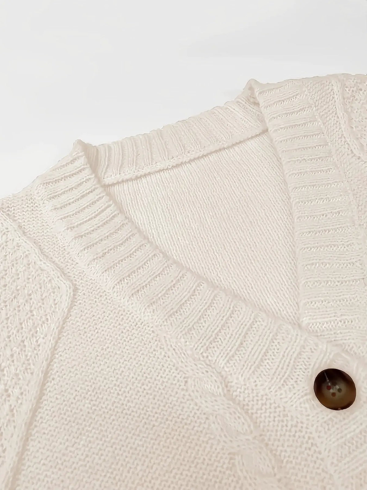 Women's Cable Knit Button Cardigan Relaxed Fit-Women’s Cardigans-Bellmaren-Pink-S-My Store