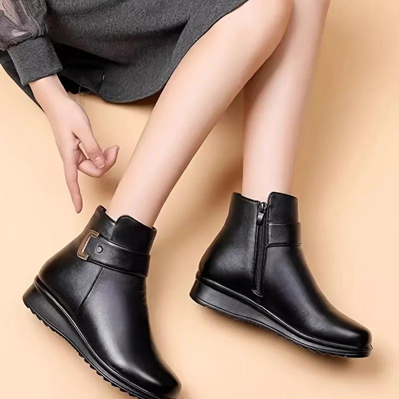 Bernadette | Cozy Buckle Ankle Boots by My Store