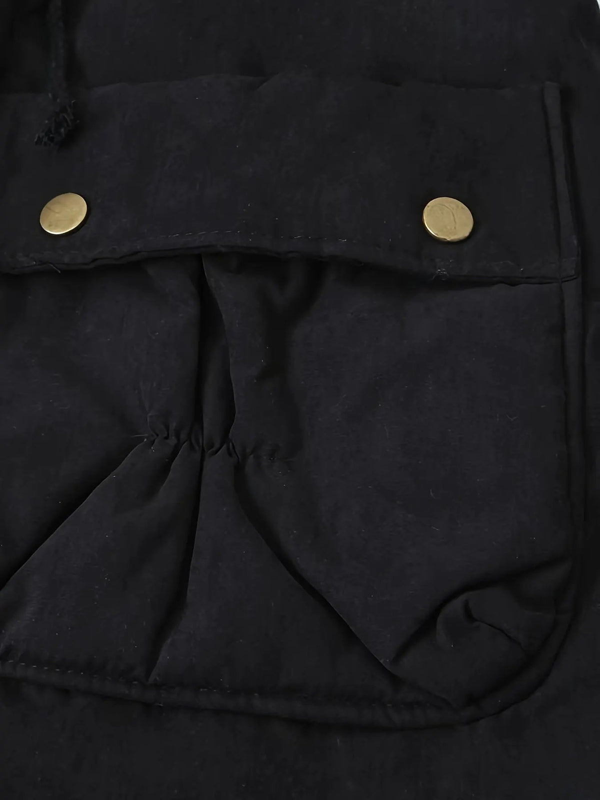 Women's Hooded Mid-Length Parka With Drawstring Waist-Women's Coats & Jackets-Bellmaren-Black-S-My Store