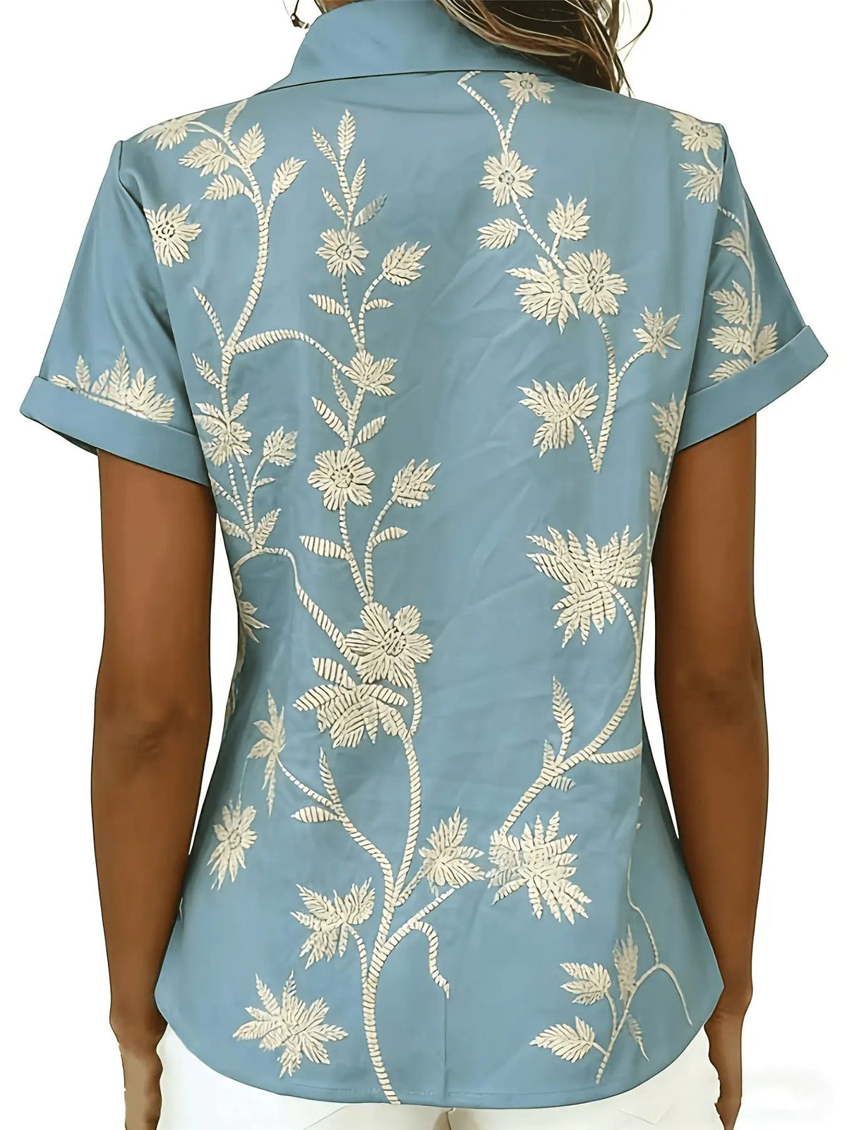 Regina | Botanical Print Shirt by My Store