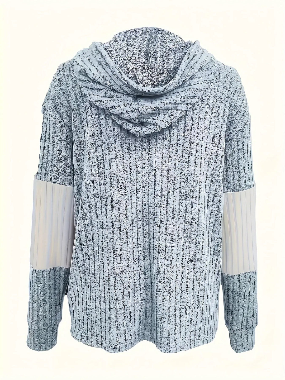 Cecilia | Textured Colour-Block Hooded Jacket by My Store
