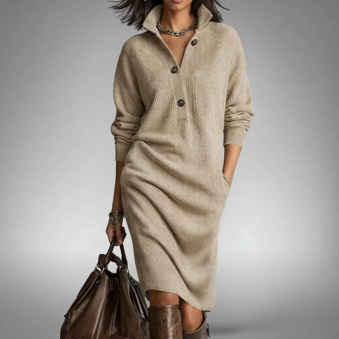 Arabella | Sophisticated High Neck Dress by My Store