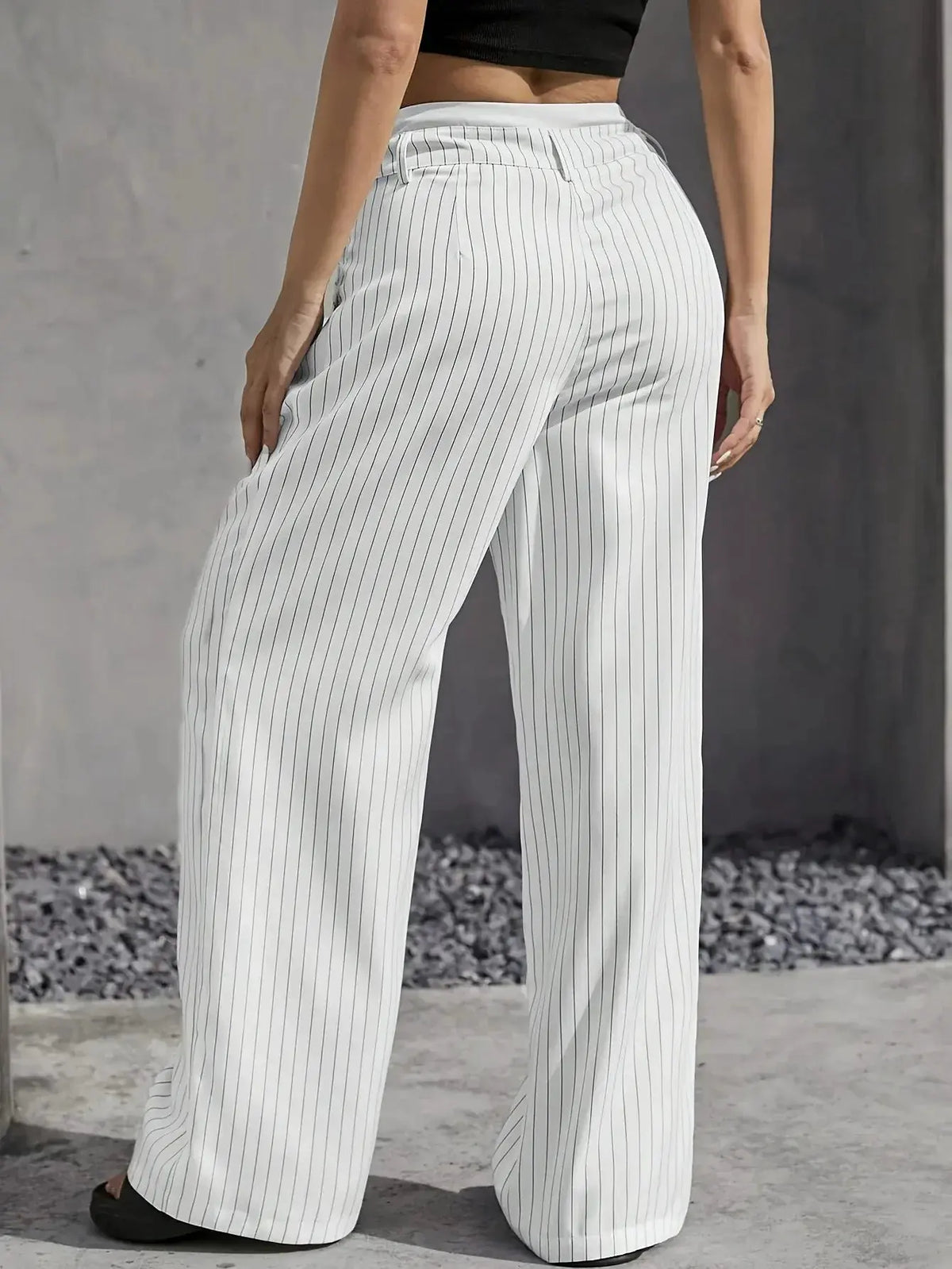 Grace | Casual Striped Wide Pants by My Store