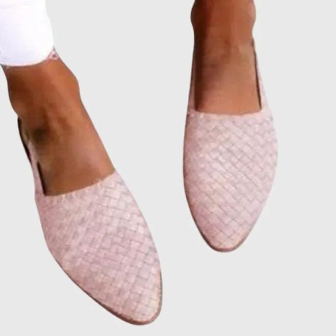 Women's Woven Pointed-Toe Flats - Slip-On Comfort by Bellmaren