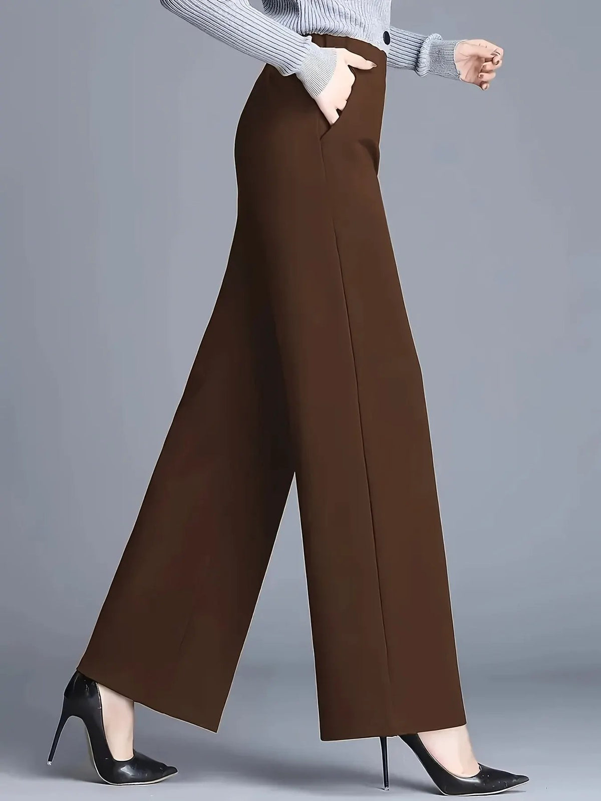 Claudia | High-Waisted Wide-Leg Pants by My Store