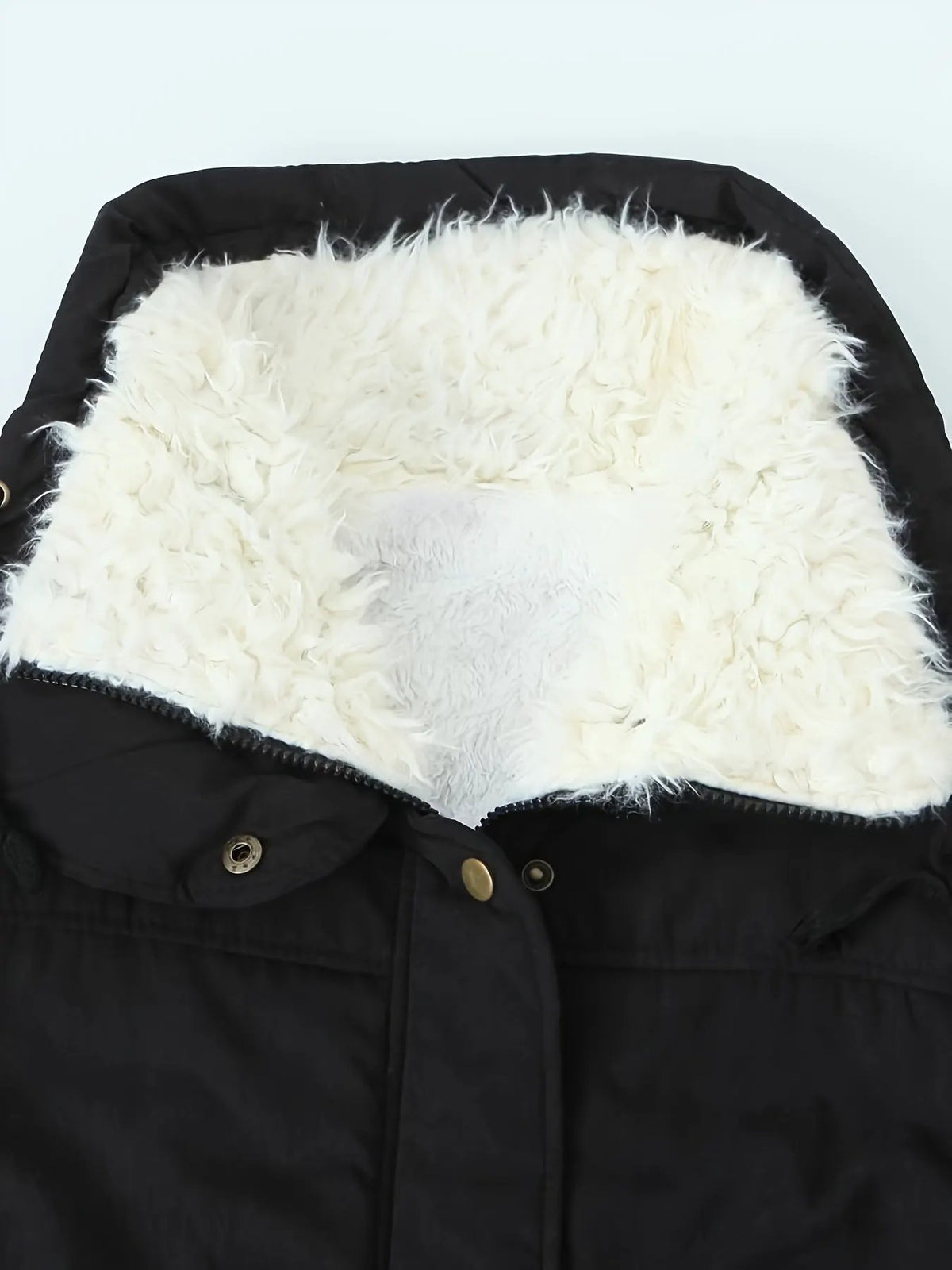 Women's Hooded Mid-Length Parka With Drawstring Waist-Women's Coats & Jackets-Bellmaren-Black-S-My Store