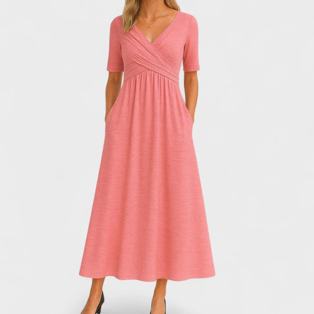 Maddison | Graceful Pleated Midi Dress by My Store