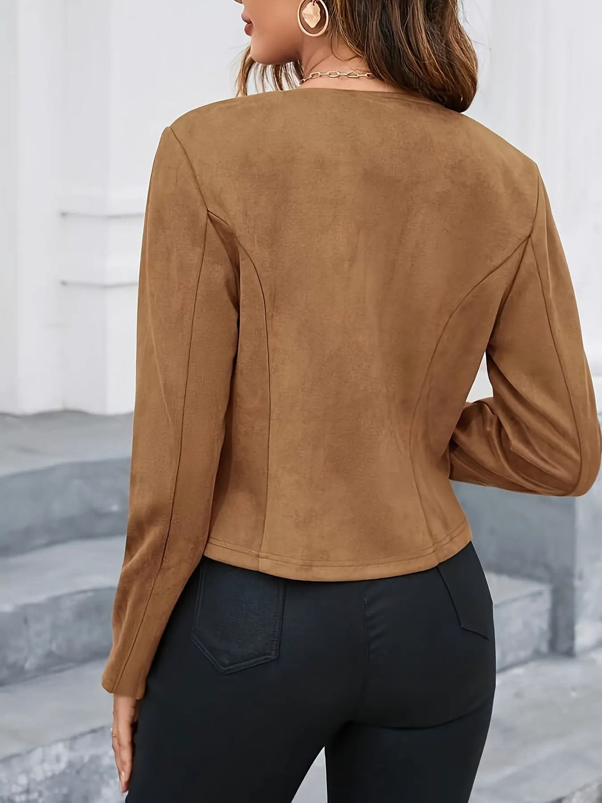 Women's Tailored Cropped Jacket in Classic Silhouette by Bellmaren