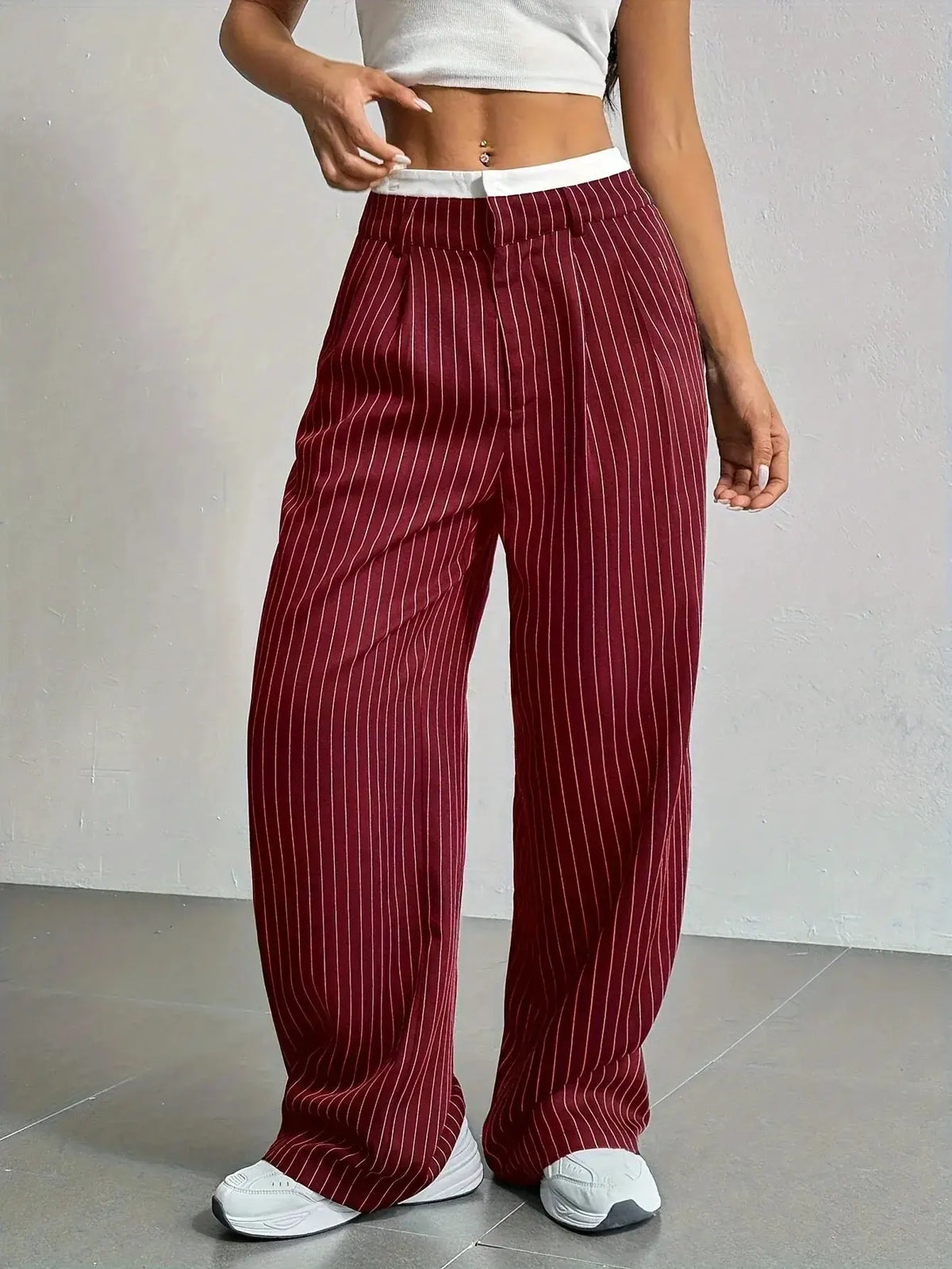 Grace | Casual Striped Wide Pants by My Store