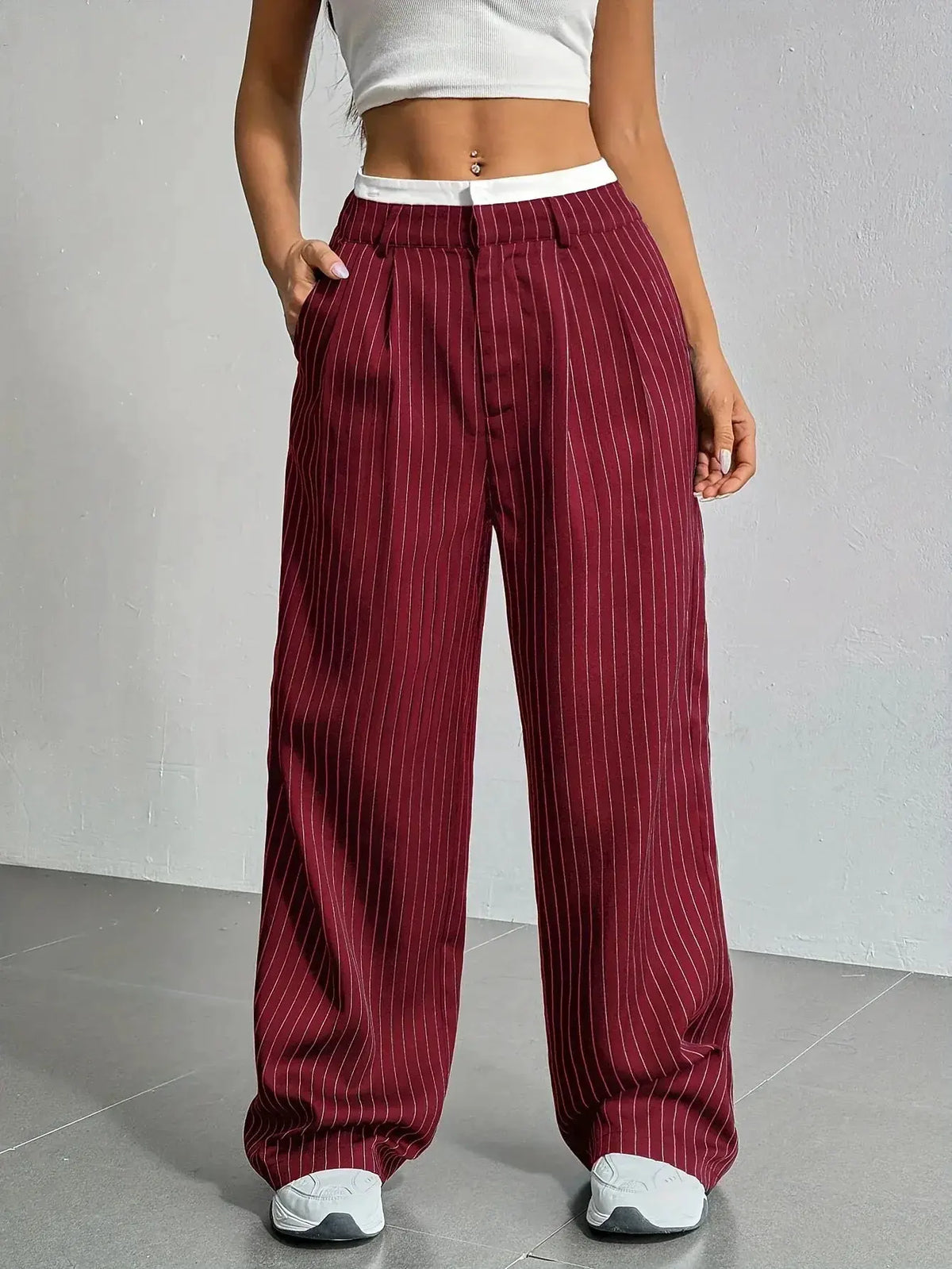Grace | Casual Striped Wide Pants by My Store