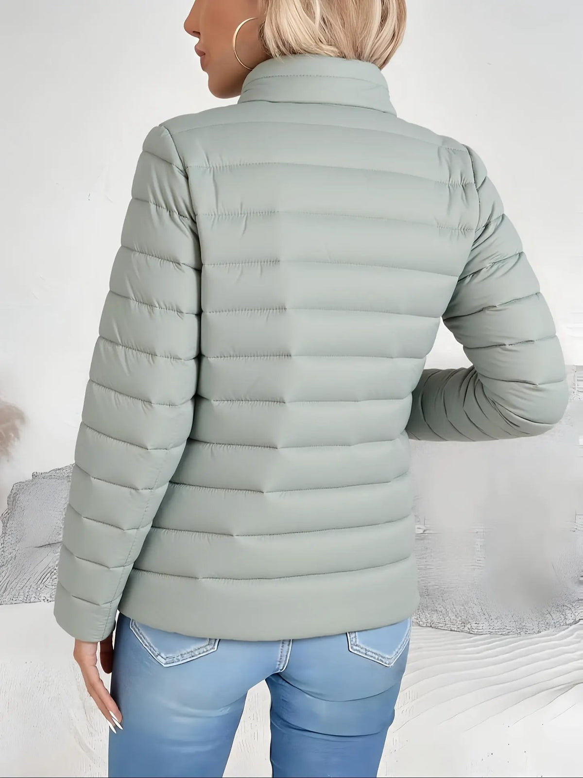Vivienne | Lightweight Stand-Collar Puffer Jacket by My Store