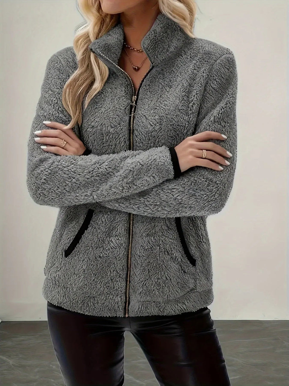 Simone | Cozy Zip-Up Jacket by My Store