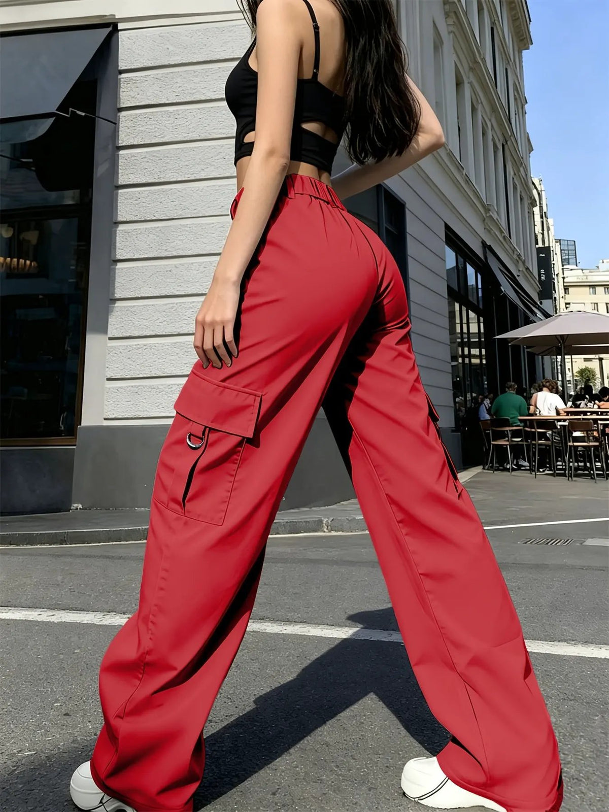 Bonnie | High-Waisted Wide-Leg Cargo Pants by My Store