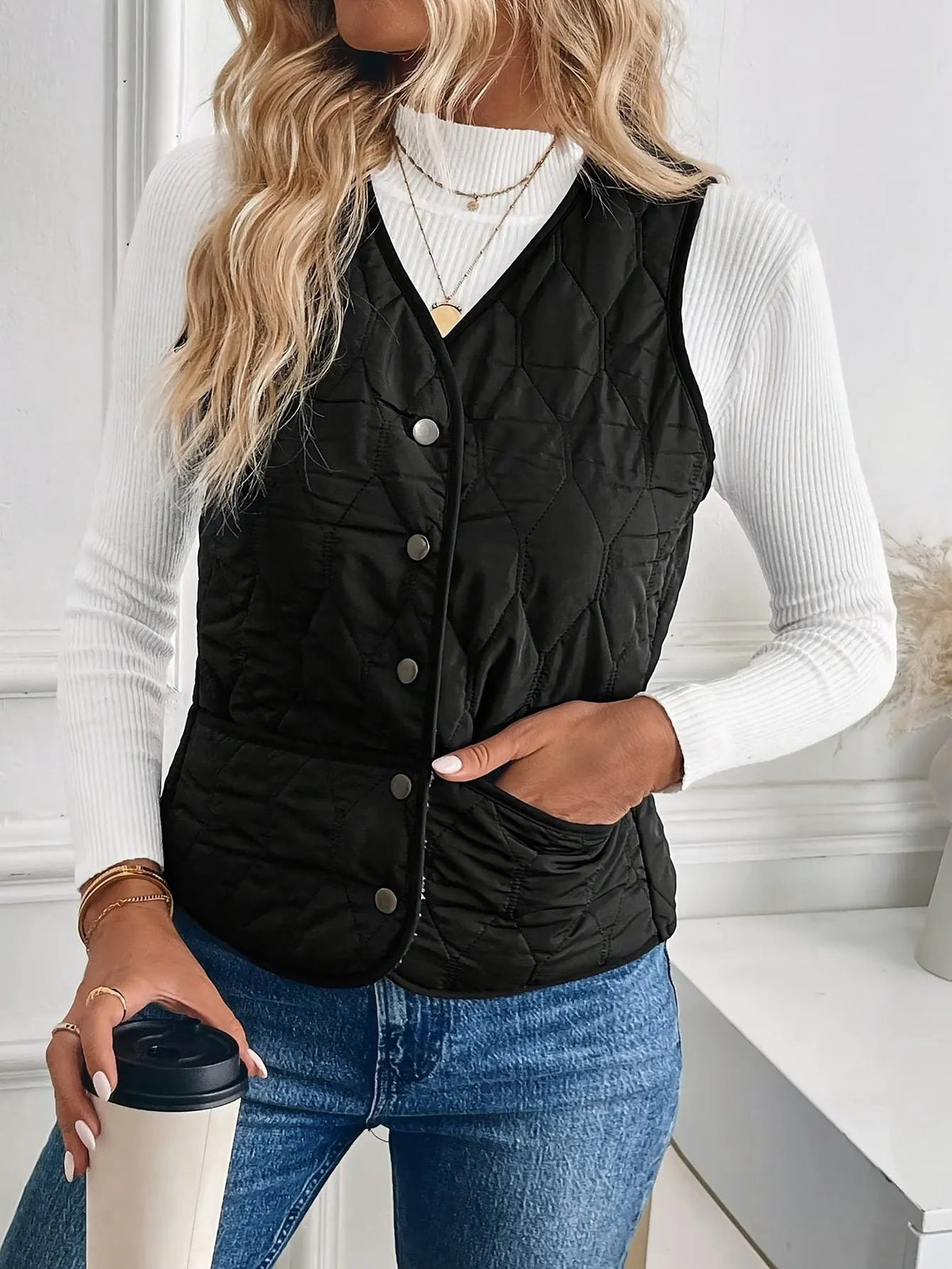 Kendra | Reversible Quilted Vest by My Store