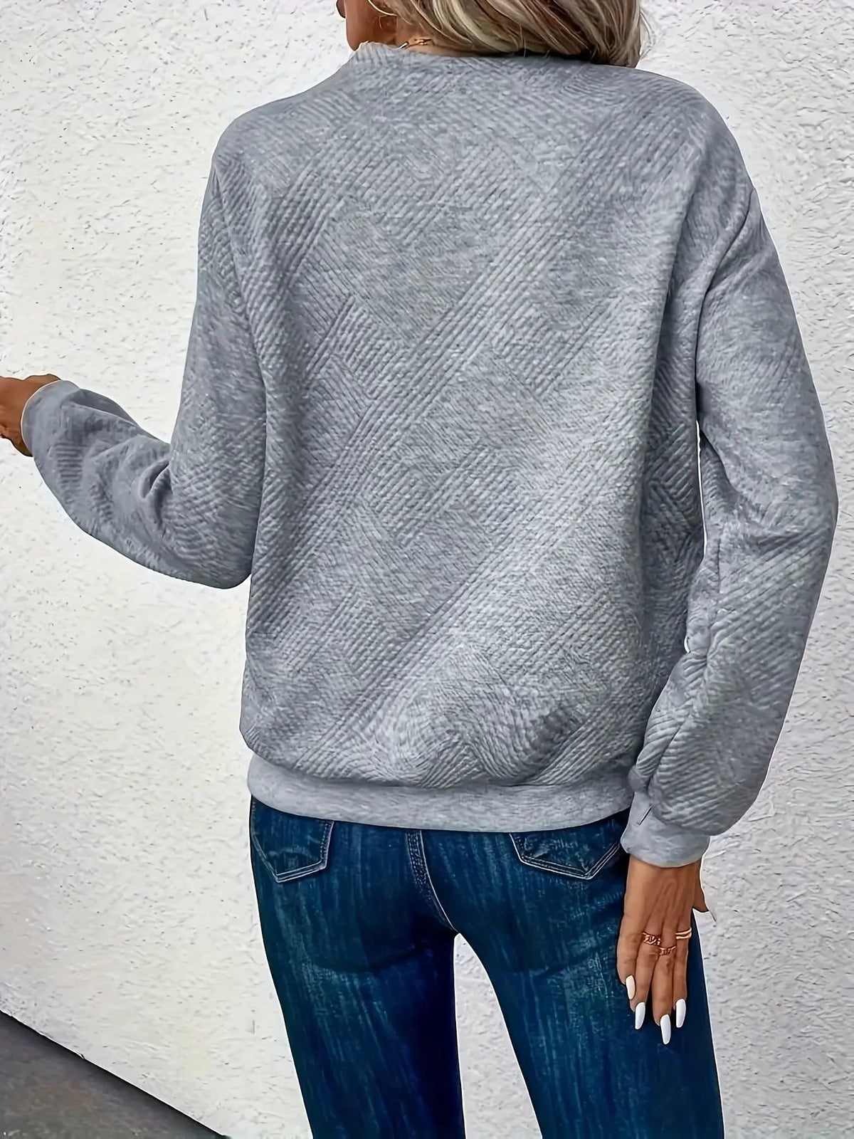 Nadine | Asymmetrical Button-Neck Sweater by My Store