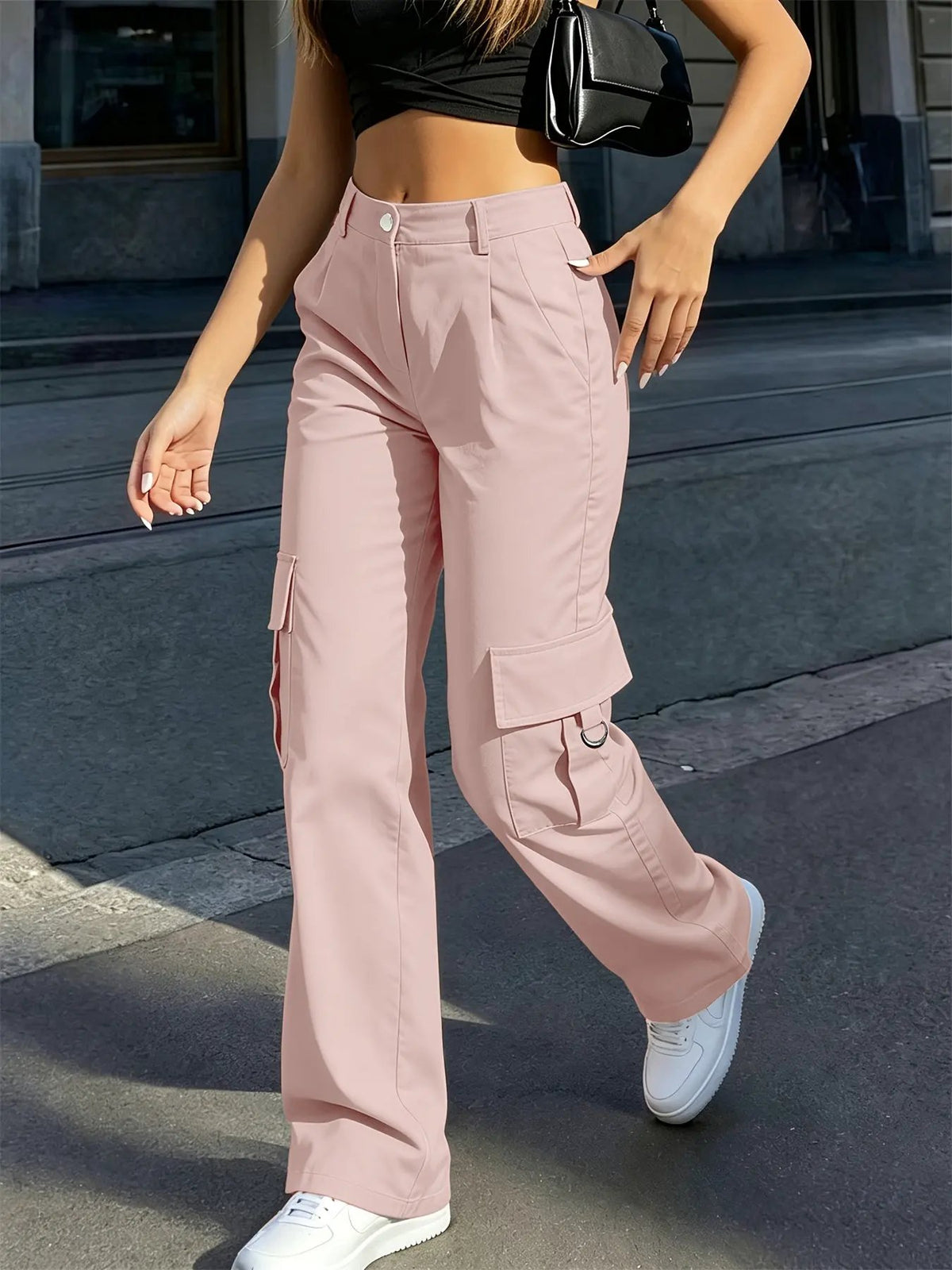 Bonnie | High-Waisted Wide-Leg Cargo Pants by My Store