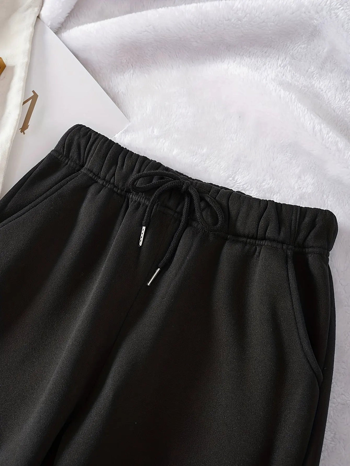 Women's Relaxed Drawstring Joggers with Cuffed Hem-Women's Joggers-Bellmaren-Light Grey-XS-My Store