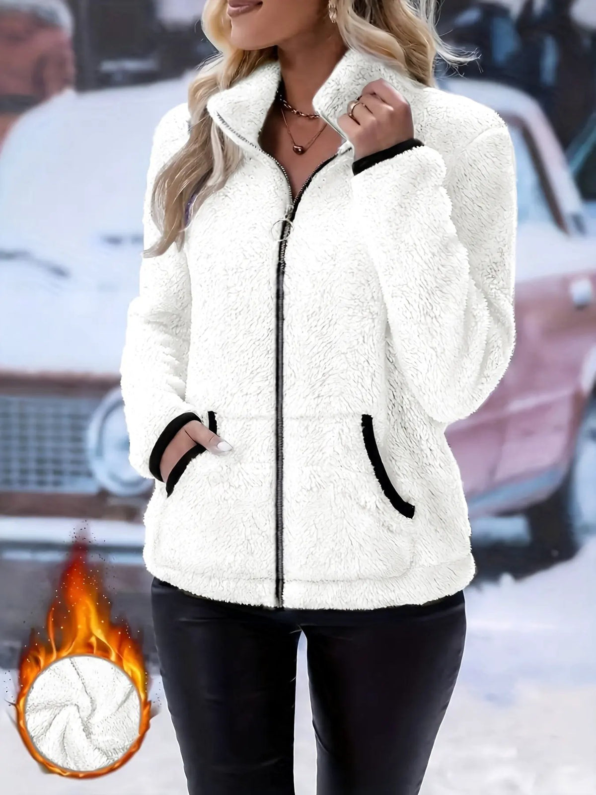 Simone | Cozy Zip-Up Jacket by My Store