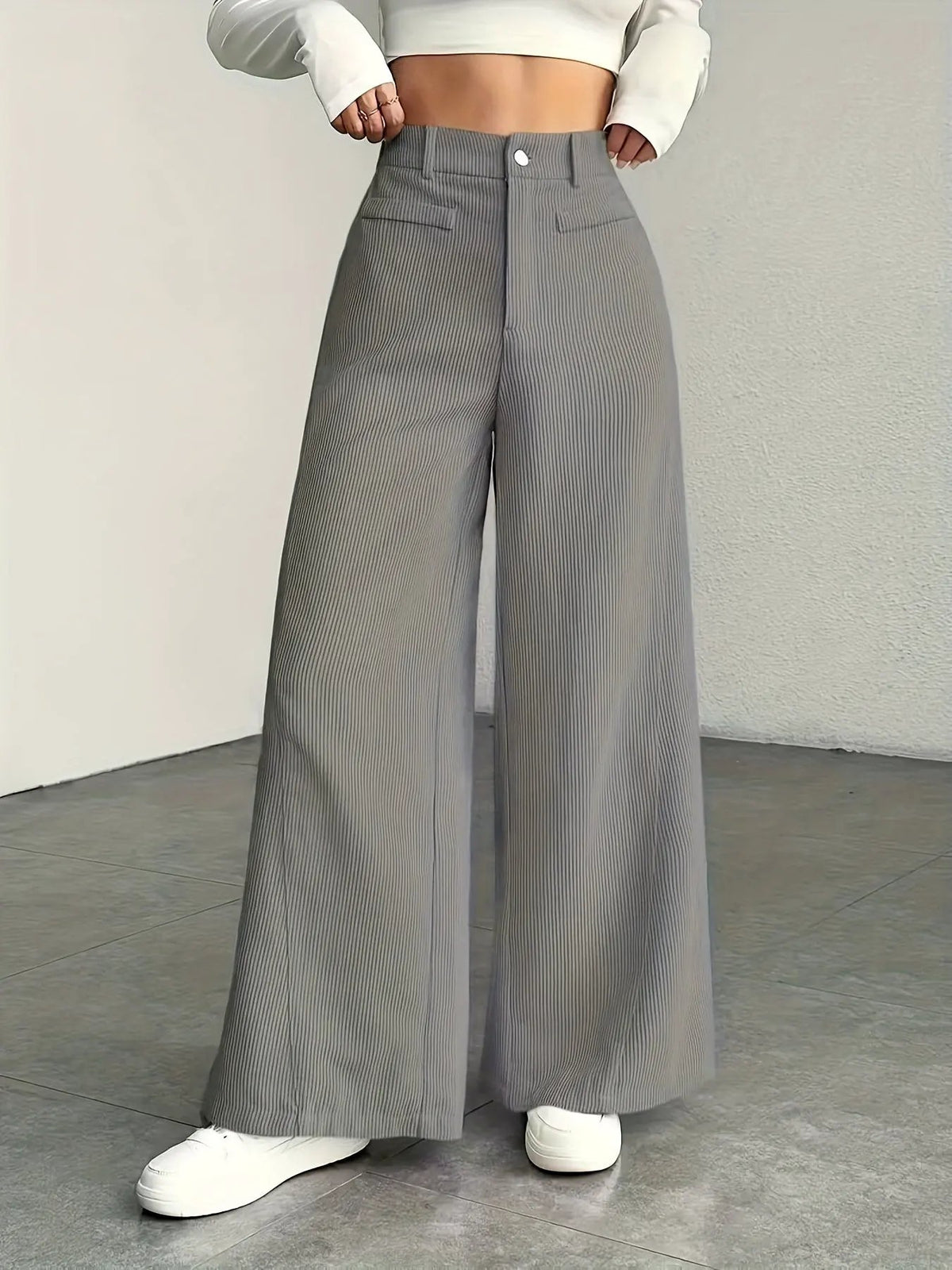 Juniper | High-Waisted Wide-Leg Trousers by My Store