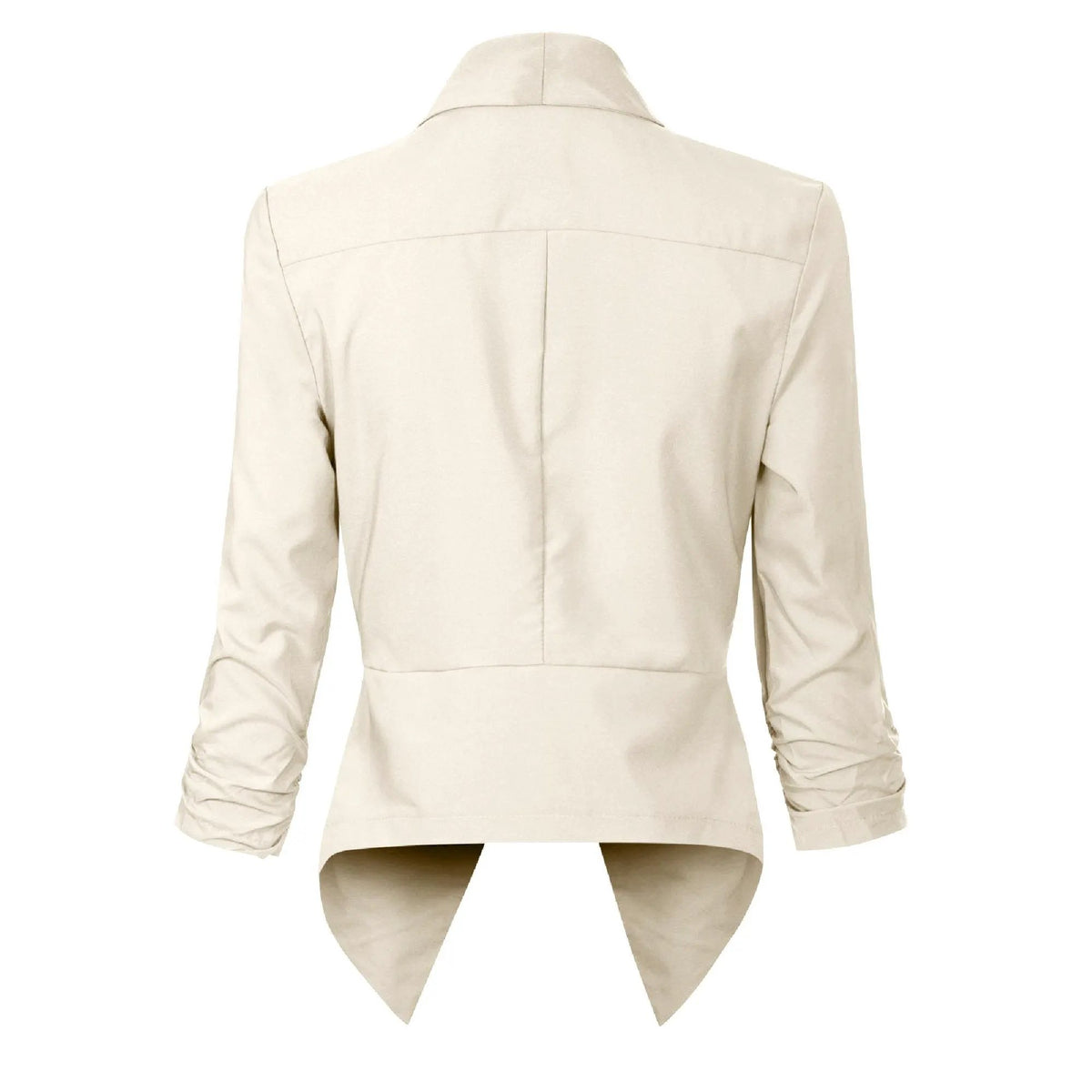 Women's Open-Front Draped Blazer With Gathered Sleeves by Bellmaren
