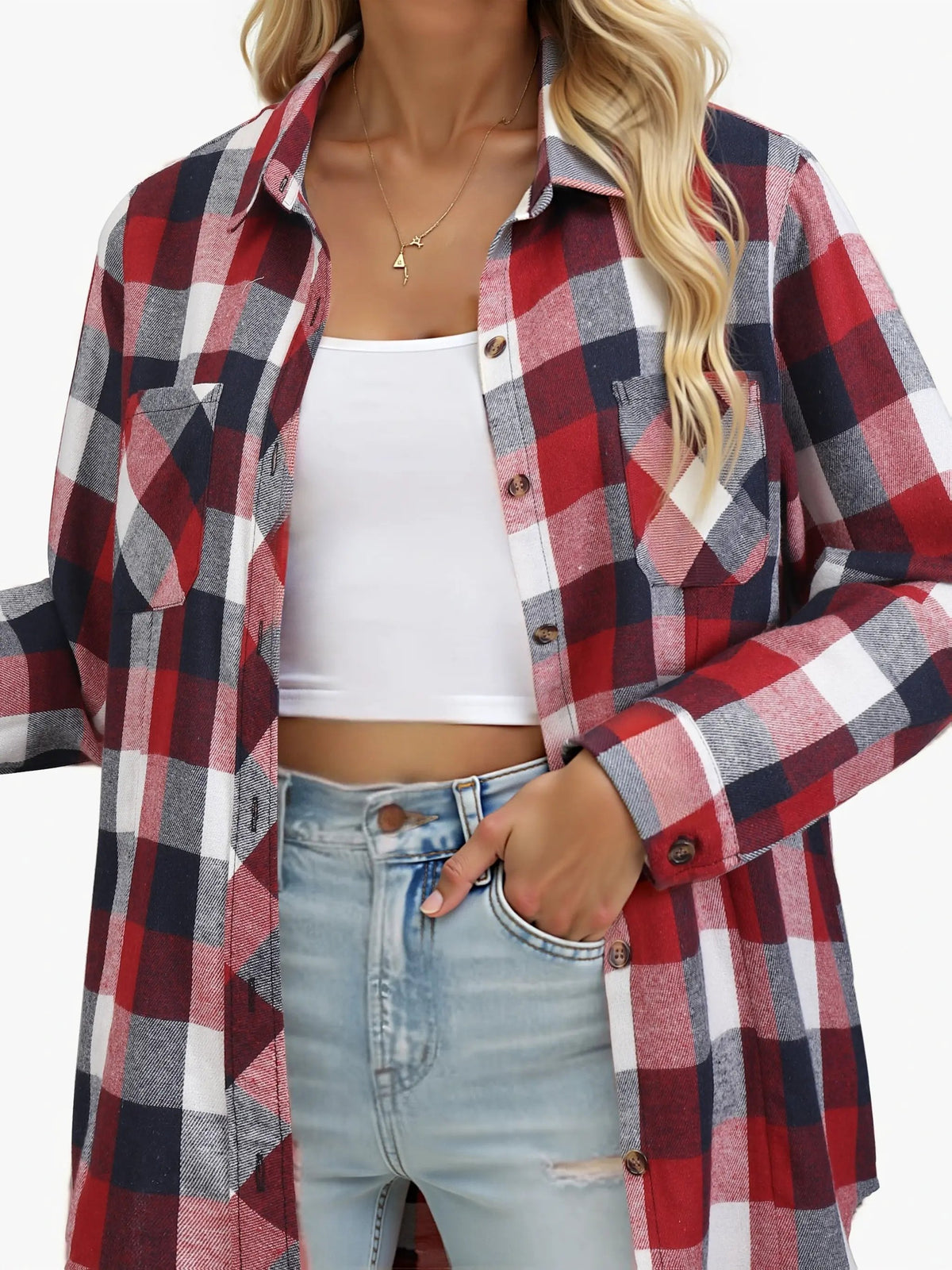Everly | Relaxed Buffalo Check Shirt by My Store