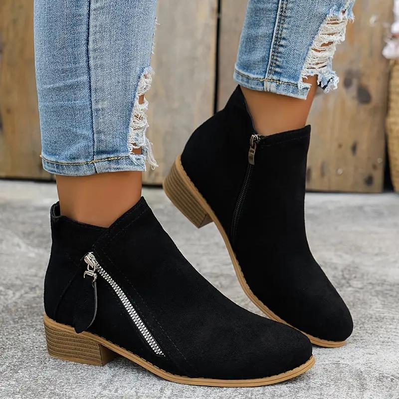 Joanna | Elegant Comfortable Zipper Shoes by My Store