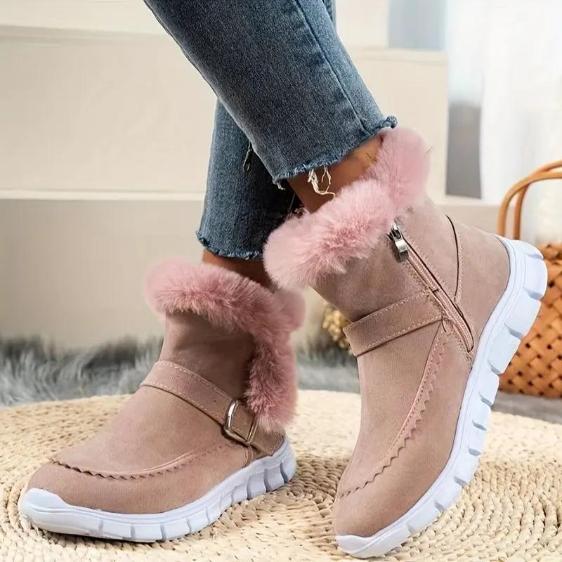 Nora | Cozy Plush-Trimmed Winter Boots by My Store