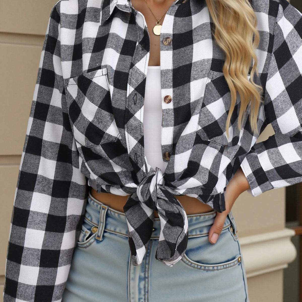 Everly | Relaxed Buffalo Check Shirt by My Store
