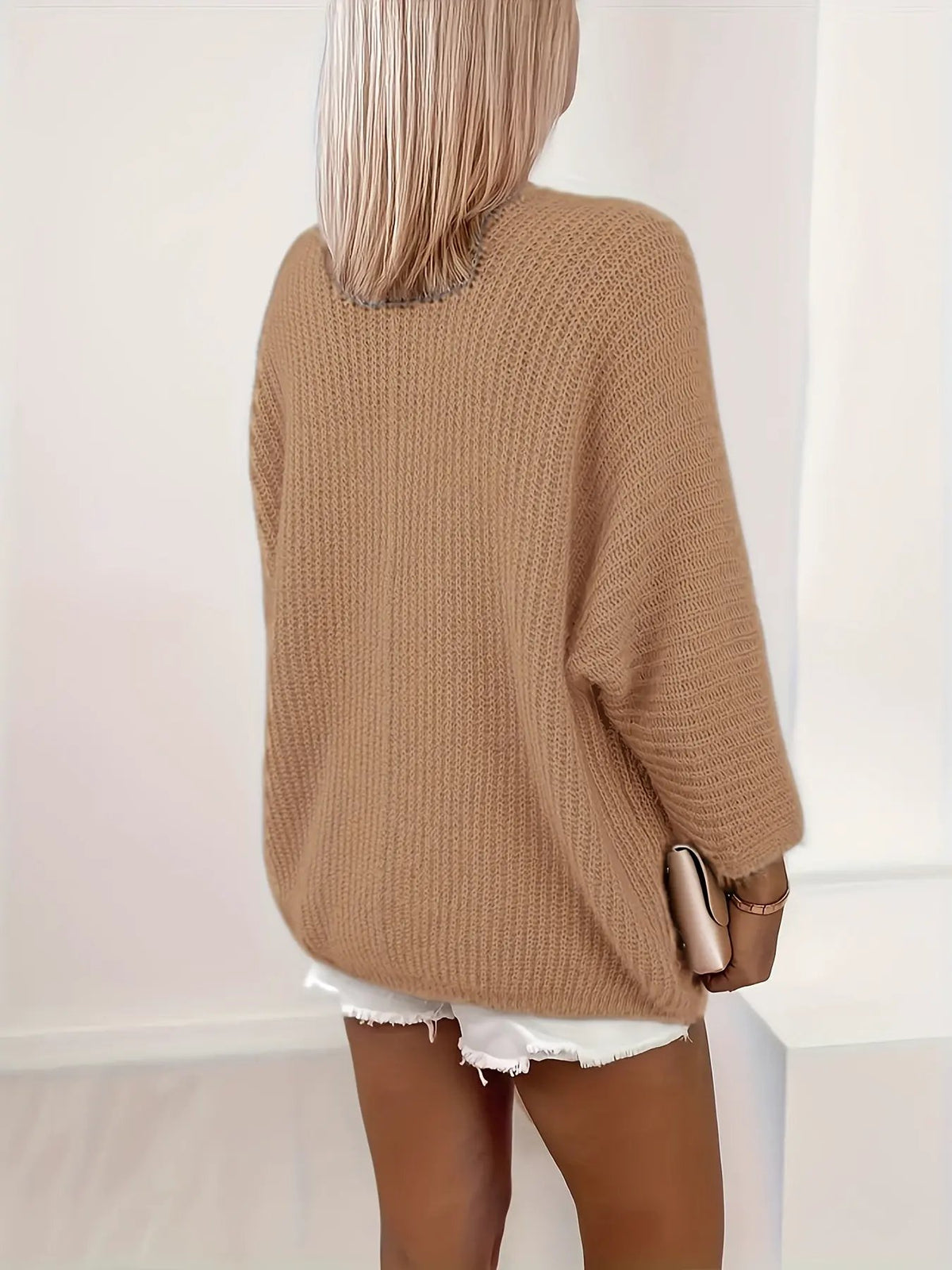 Women's Relaxed Open-Front Lightweight Cardigan by Bellmaren