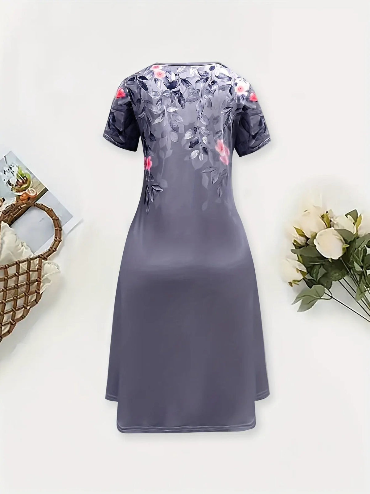 Marjorie | Graceful Floral A-Line Dress by Bellmaren