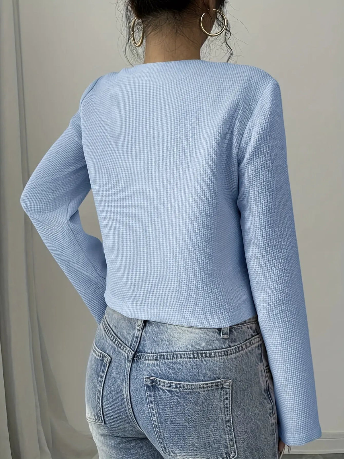 Odette | Bow-Detail Cropped Jacket by My Store