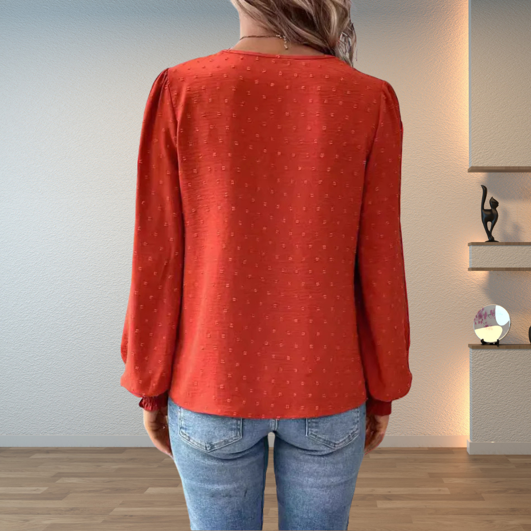 Marlene | Elegant Lace-Trim Blouse by Bellmaren
