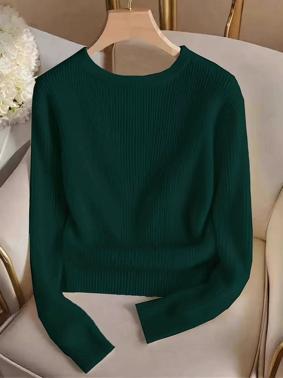 Gretchen | Ribbed Button-Cuff Sweater by My Store