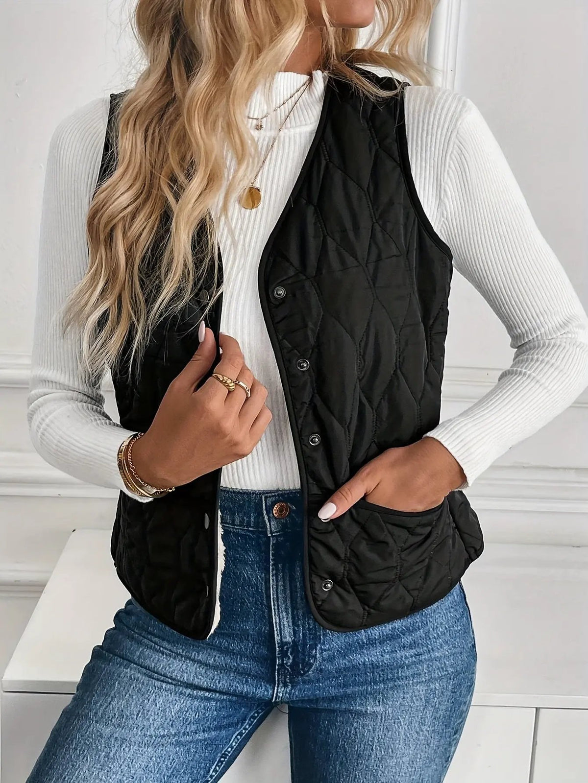 Kendra | Reversible Quilted Vest by My Store