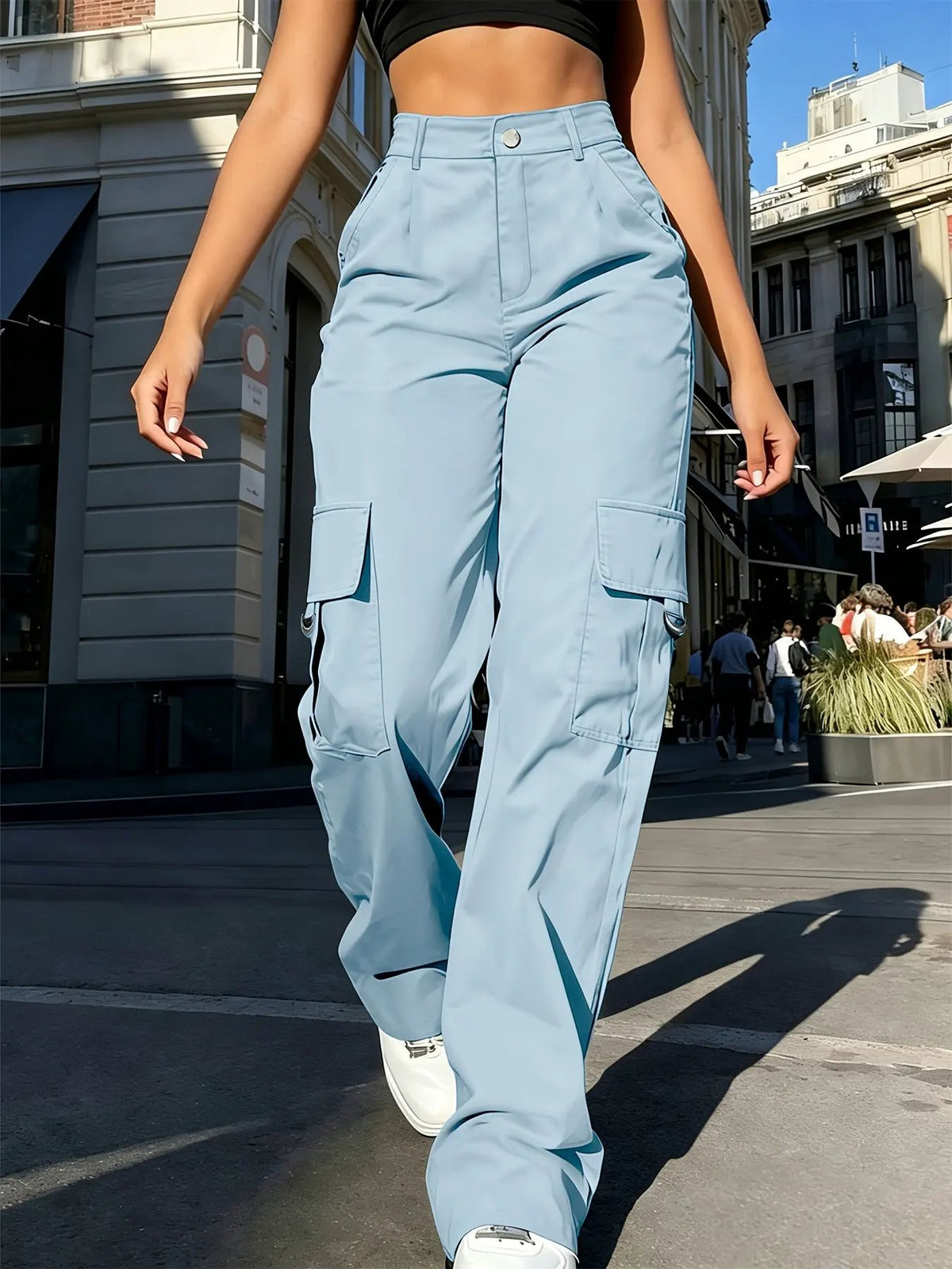 Bonnie | High-Waisted Wide-Leg Cargo Pants by My Store