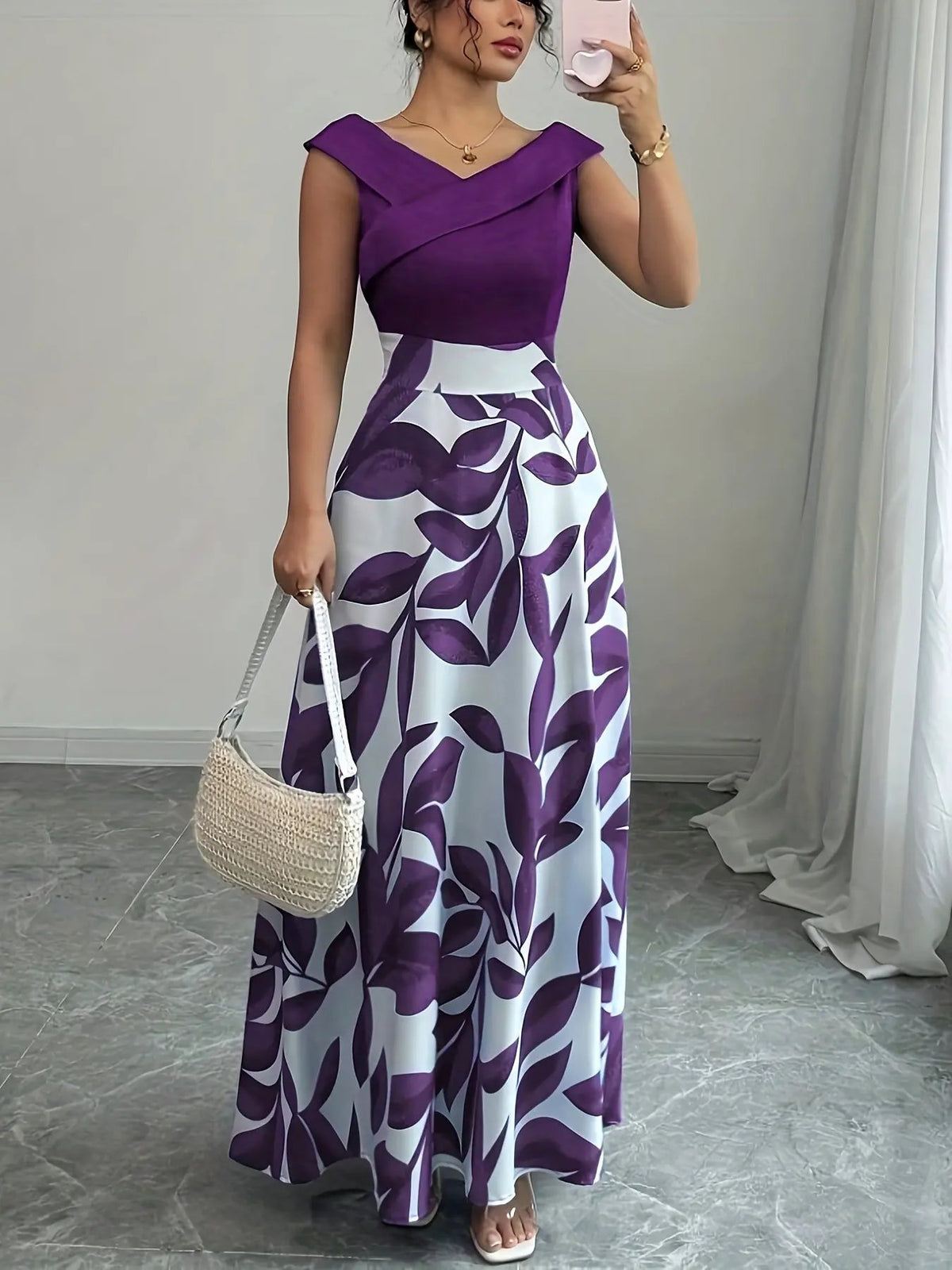 Gabriella | Floral A-Line Maxi Dress by My Store