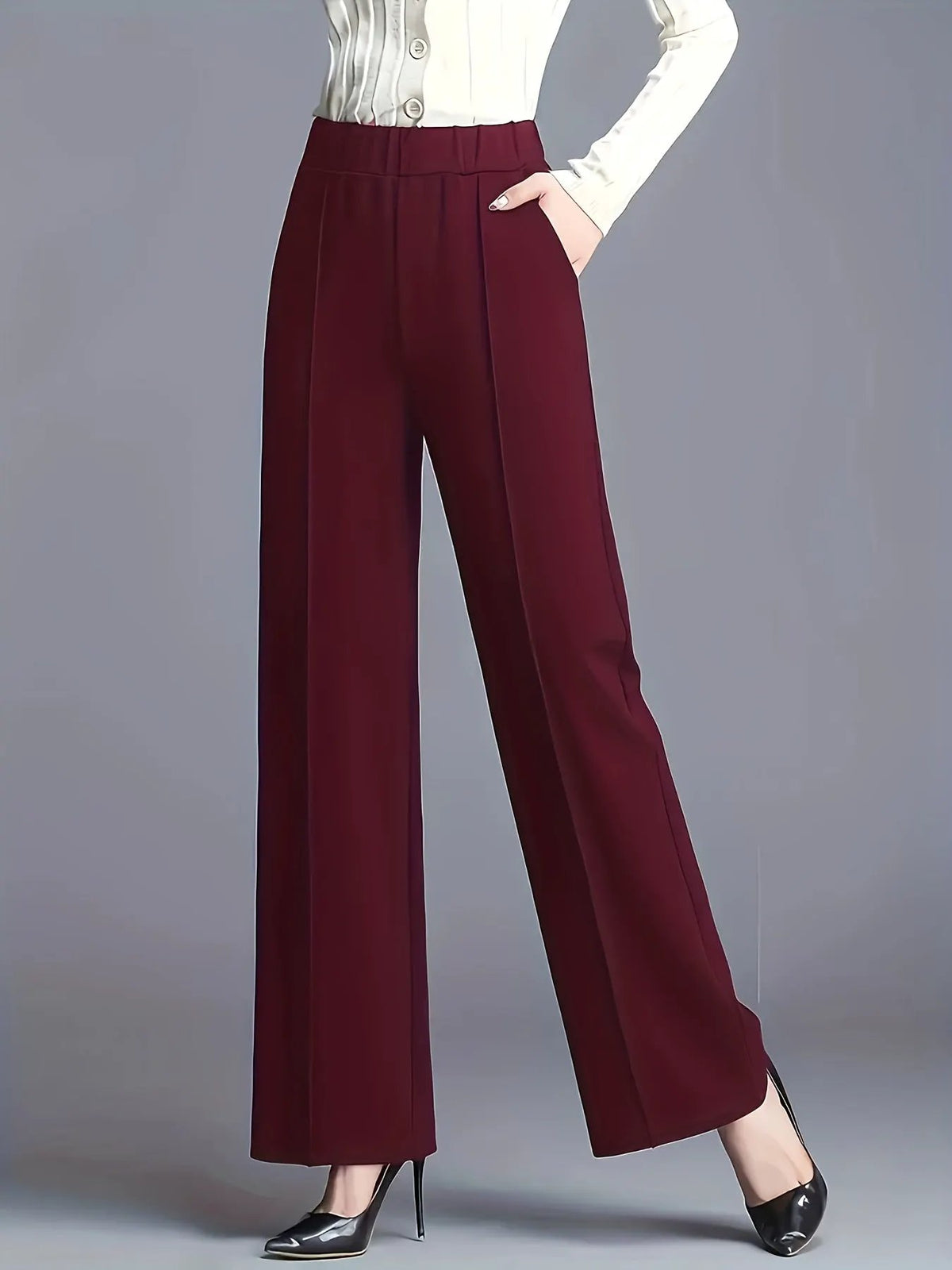 Claudia | High-Waisted Wide-Leg Pants by My Store