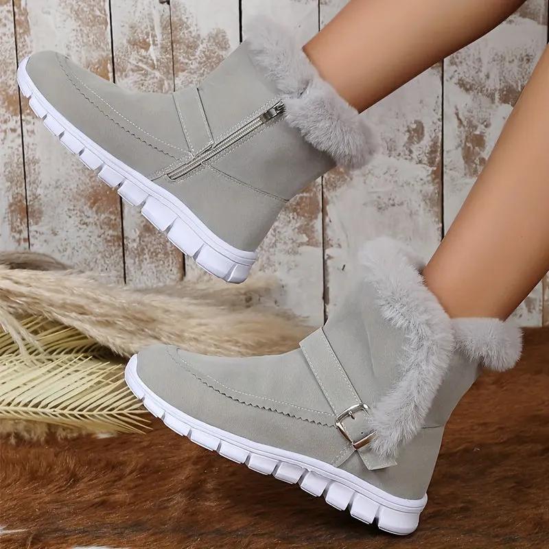 Nora | Cozy Plush-Trimmed Winter Boots by My Store