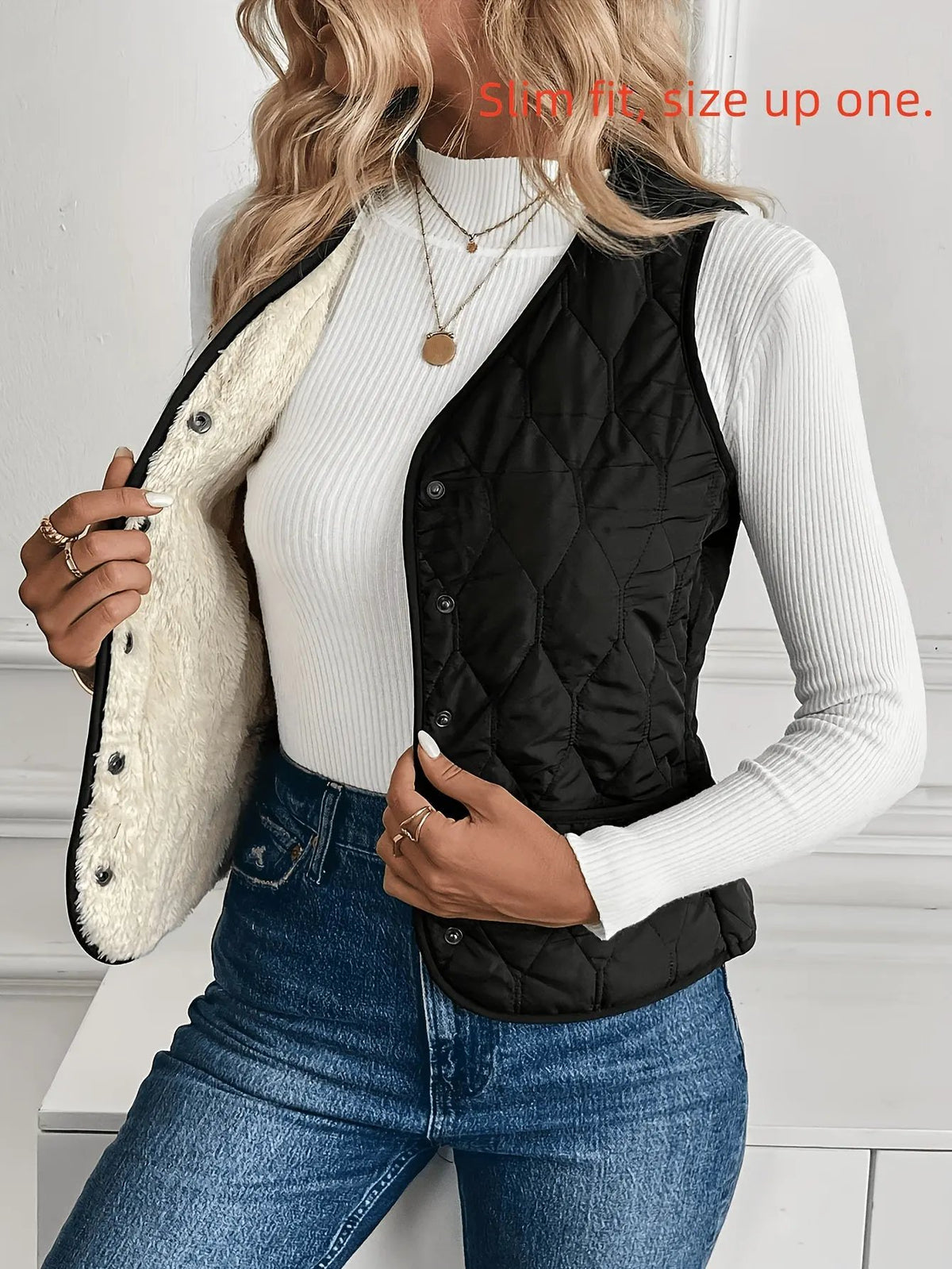 Kendra | Reversible Quilted Vest by My Store