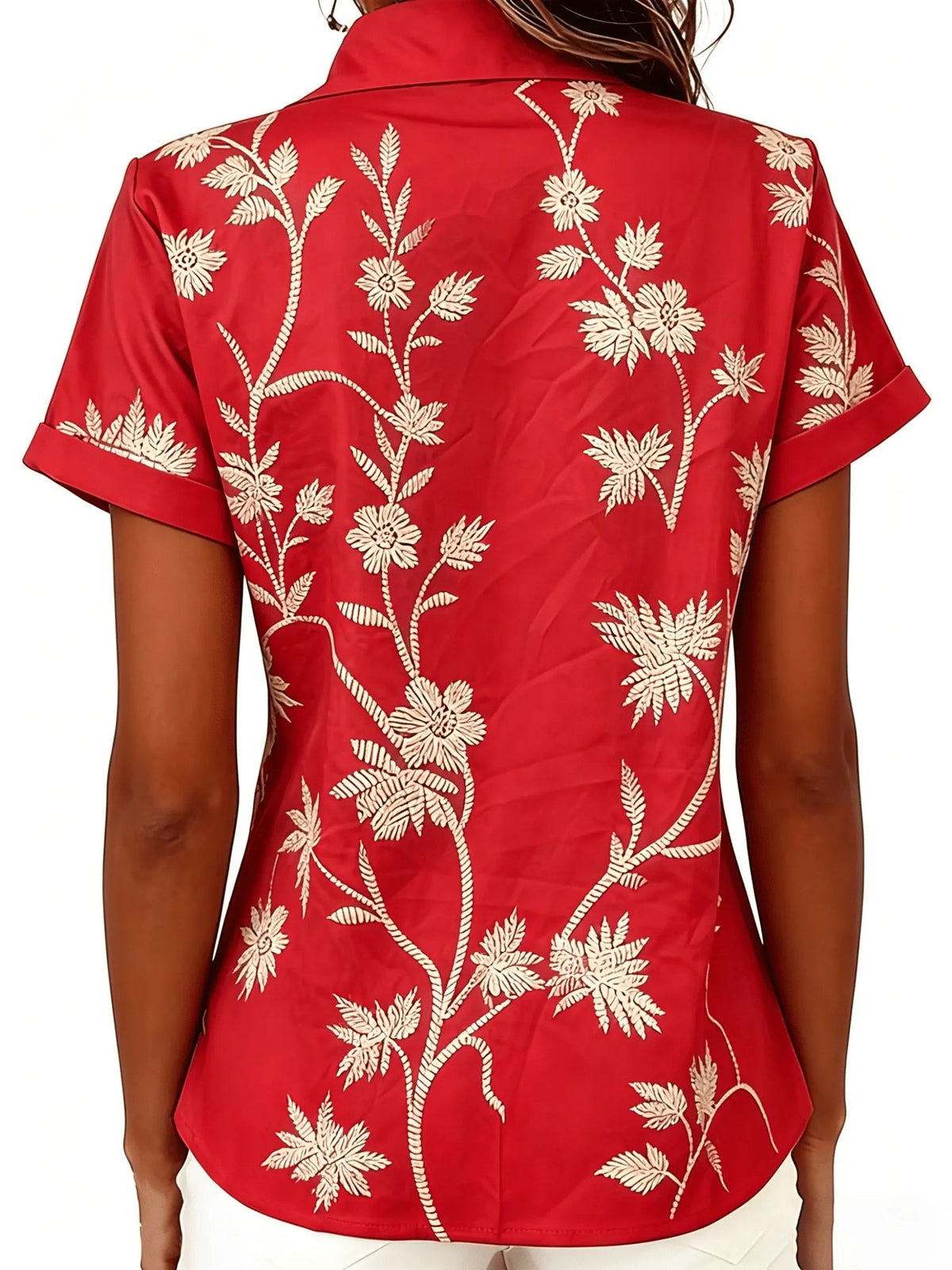 Regina | Botanical Print Shirt by My Store