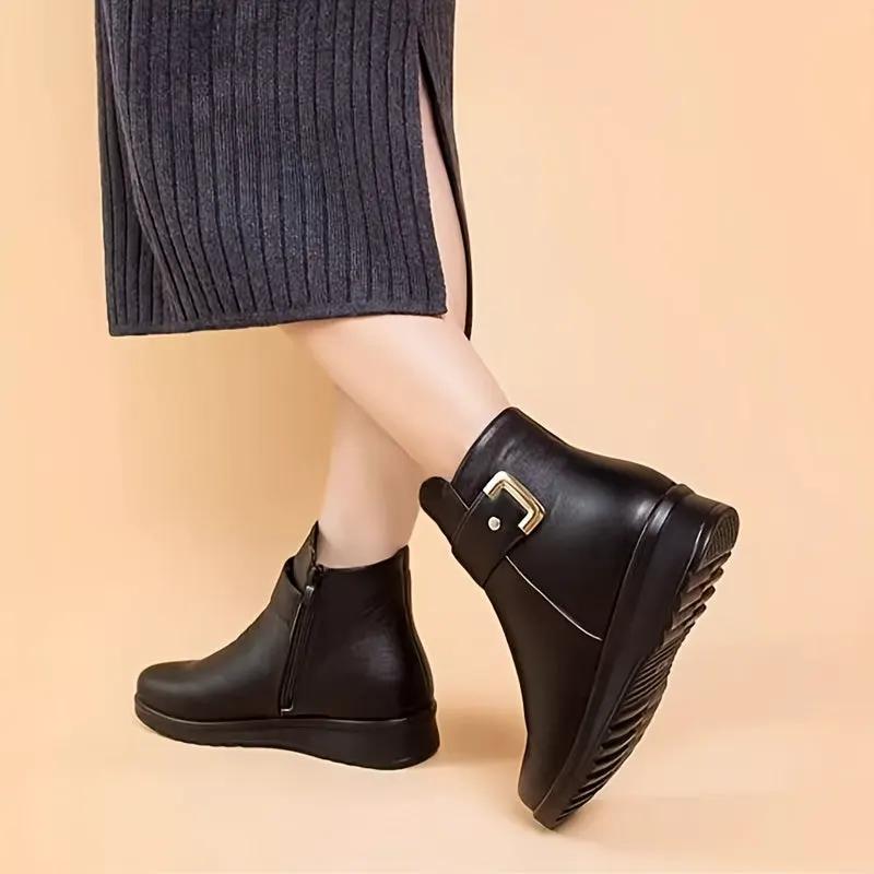 Bernadette | Cozy Buckle Ankle Boots by My Store
