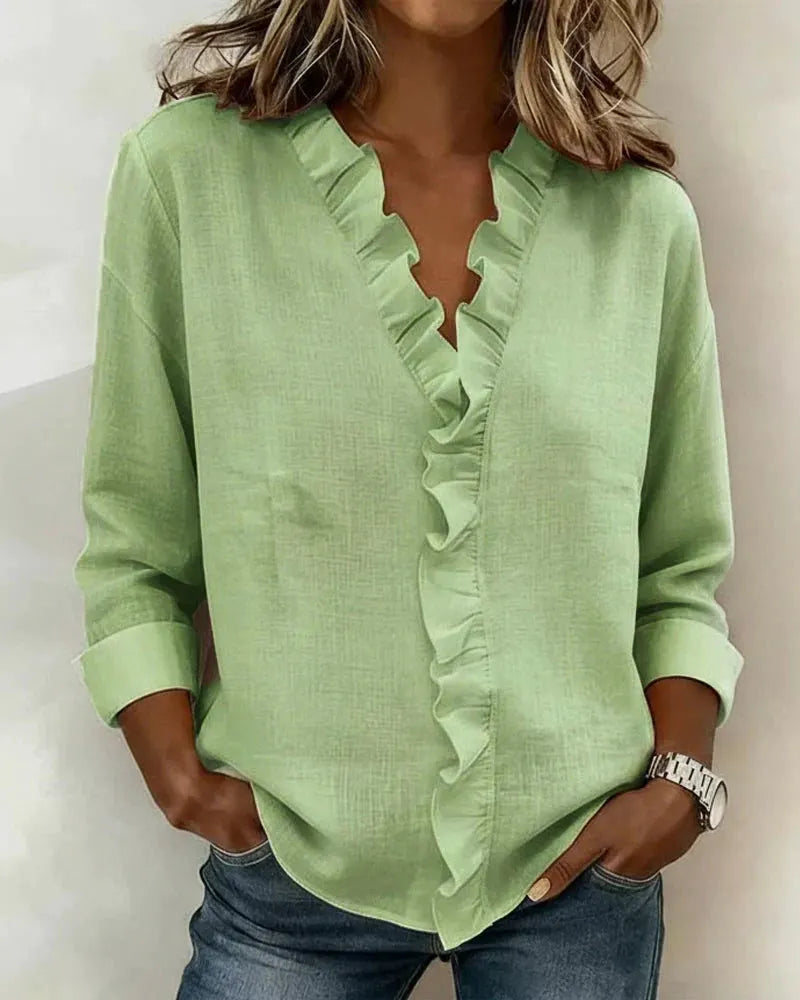 Chloe | Lightweight V-Neck Blouse by My Store