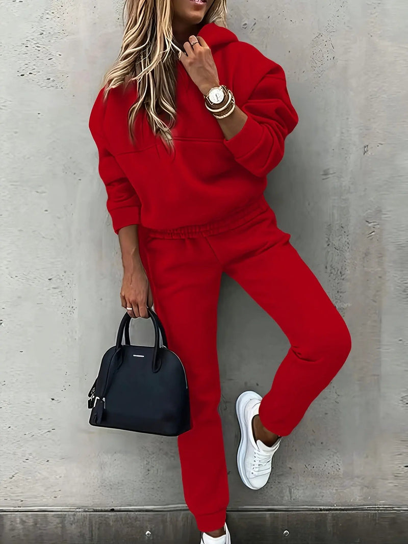 Women's Hooded Lounge Co-ord Set – Joggers, Relaxed Two-Piece