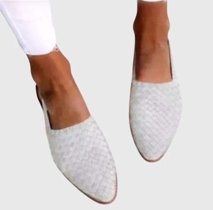 Women's Woven Pointed-Toe Flats - Slip-On Comfort by Bellmaren